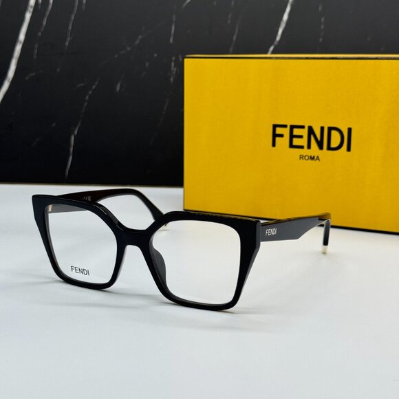 NEW FENDI FE50002I 001 BLACK EYEGLASSES WOMEN FENDI - Picture 1 of 10